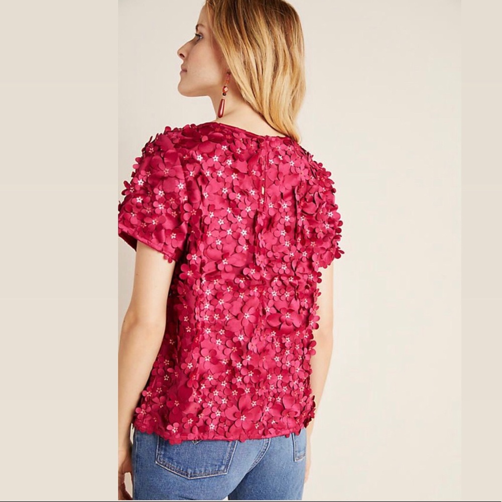 NWT Anthropologie Rosemarie Textured Blouse Sz 2 - Picture 5 of 13